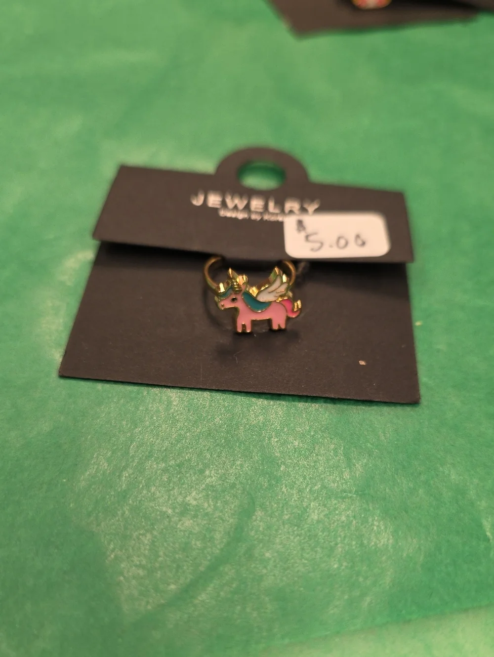 Cute Pink Unicorn Hoop Earrings by